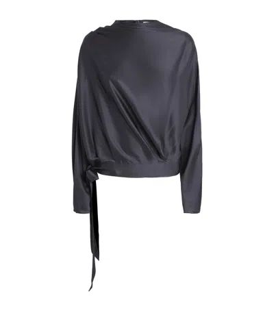 Staud Silk-blend Phoebe Top In Black