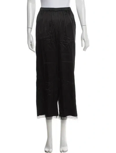 Pre-owned Staud Silk Bow Accents Pajamas In Black