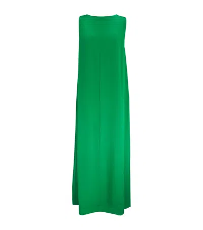 Staud Dalia Silk Maxi Dress In Green