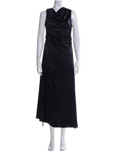 Pre-owned Staud Silk Long Dress In Multi