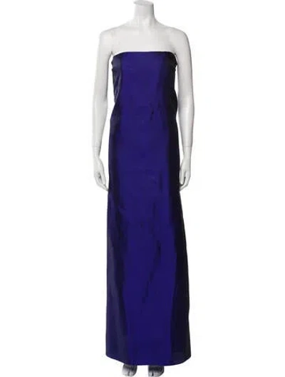 Pre-owned Staud Silk Long Dress W/ Tags In Purple
