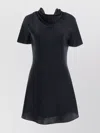 Staud Silk Mini Dress Cowl Neckline In Black