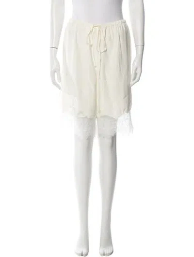 Pre-owned Staud Silk Mini Shorts W/ Tags In Neutrals