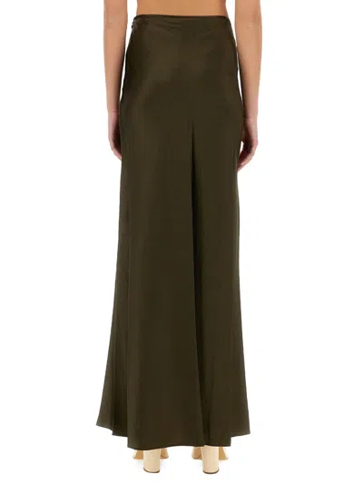 Staud Silk Skirt In Green
