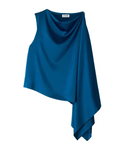 Staud Silk Top In Blue