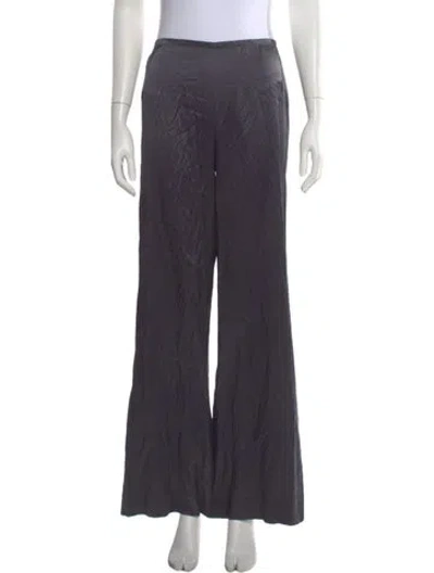 Pre-owned Staud Silk Wide Leg Pants W/ Tags In Gray