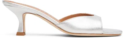 Staud Silver Brigitte Mule Sandals