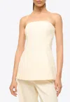Staud Silvia Strapless Top In Cream