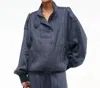 Staud Simone Jacket In Chambray In Blue