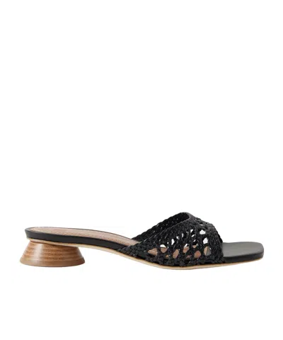 Staud Simone Woven High-heeled Sandals In Black