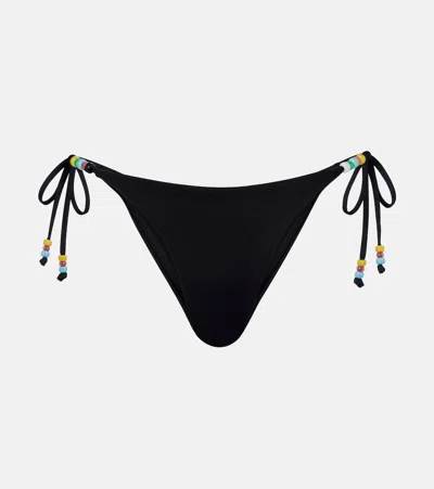 STAUD SISLEY BEADED BIKINI BOTTOMS