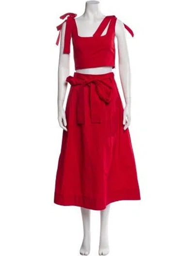 Pre-owned Staud Skirt Set In Red