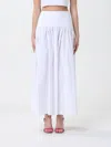 Staud Procida Gathered Broderie Anglaise Cotton Maxi Skirt In White