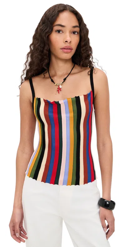 Staud Skye Tank Artist Stripe In Multi