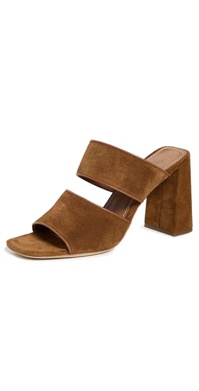 Staud Skylar Heel Sandals Tan