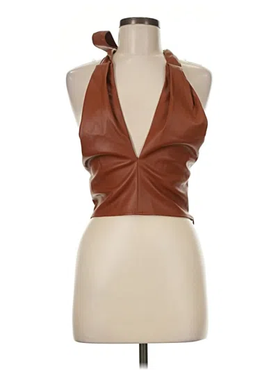 Pre-owned Staud Sleeveless Blouse In Brown