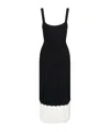 Staud Ellison Womens Colorblock Knit Sheath Dress In Black