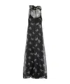 Staud Albee Botanical Shadows Organza Dress In Black