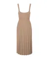 Staud Ellison Midi Dress In Neutral
