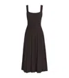 Staud Sleeveless Ellison Midi Dress In Brown