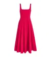 Staud Sleeveless Wells Midi Dress In Red