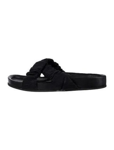 Pre-owned Staud Slides In Black