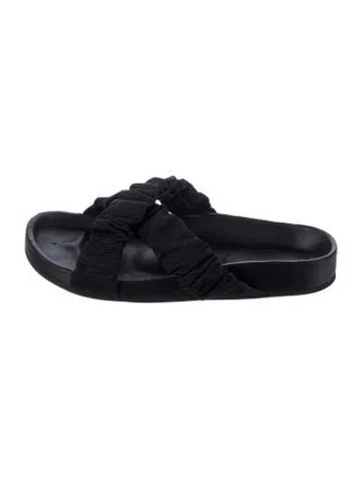 Pre-owned Staud Slides In Black