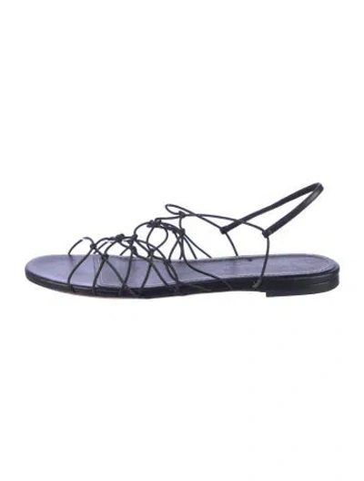 Pre-owned Staud Slingback Sandals In Blue