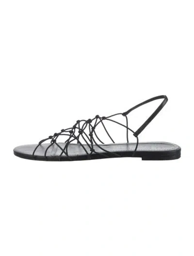 Pre-owned Staud Slingback Sandals In Silver