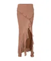 Staud Slit Skirt In Brown