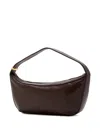 Staud Demy Leather Shoulder Bag With Adjustable Strap In Brown