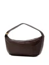 Staud Demy Leather Shoulder Bag With Adjustable Strap In Brown