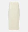 Staud Smith Tailored Midi Column Skirt In Beige
