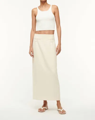 Staud Smith Skirt In Ecru In White