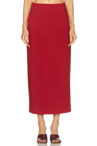 Staud Smith Skirt In Rouge