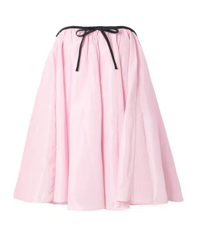 Staud Sofia Bow-decorated Mini Dress In Pink