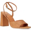 Staud Solange Block Heel Sandal In Tan