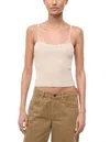 Staud Soleil Embellished Tank In Brown