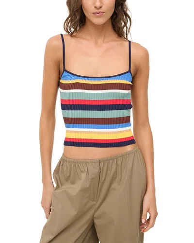 Staud Soleil Striped Top In Market Stripe