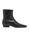 Staud 20mm Wally Flat Ankle Boot In Black