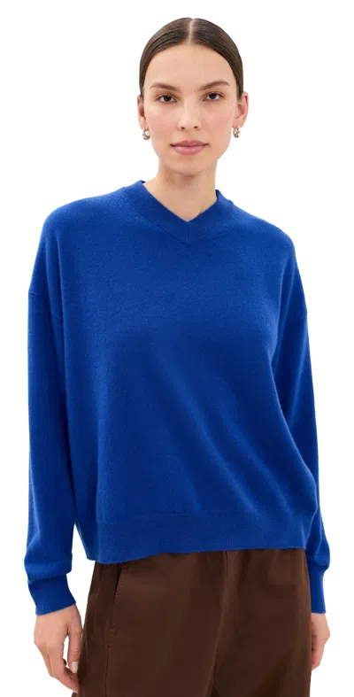 Staud Spencer Cashmere Sweater Cobalt