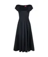 Staud Square Neck Dress In Black