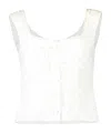 Staud Square Neck Top In Brown