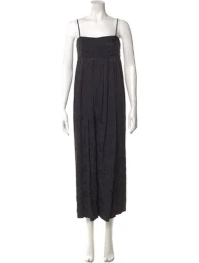 Pre-owned Staud Square Neckline Jumpsuit In Black