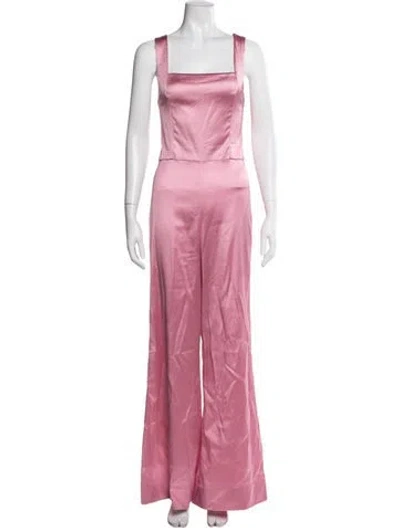 Pre-owned Staud Square Neckline Jumpsuit In Pink