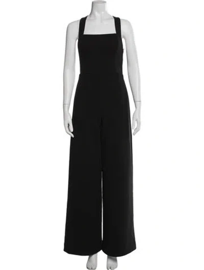 Pre-owned Staud Square Neckline Jumpsuit W/ Tags In Black