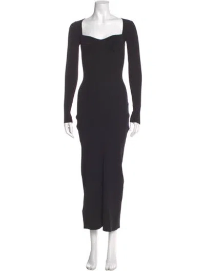 Pre-owned Staud Square Neckline Long Dress In Gray
