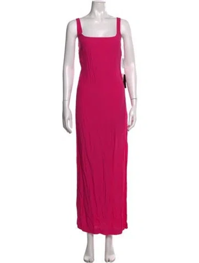 Pre-owned Staud Square Neckline Long Dress In Pink