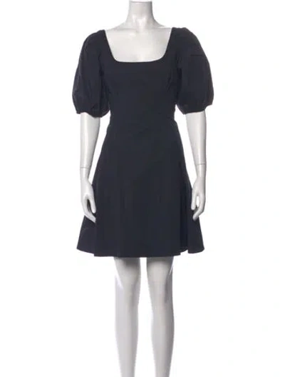 Pre-owned Staud Square Neckline Mini Dress In Grey
