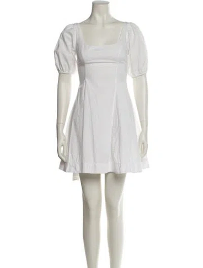 Pre-owned Staud Square Neckline Mini Dress In Multi